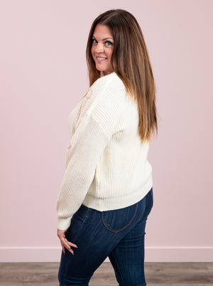 Simple Daisy Sweater | Ivory