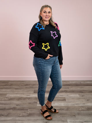 *FINAL SALE* Star Light Sweater | Black