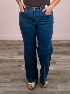 *NEW* Judy Blue | High Rise | Mid Wash LONG Wide Leg | Thomas