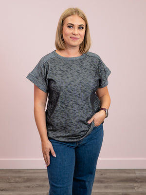 *NEW* Pack A Picnic Short Sleeve Top | Charcoal