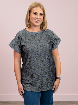 *NEW* Pack A Picnic Short Sleeve Top | Charcoal