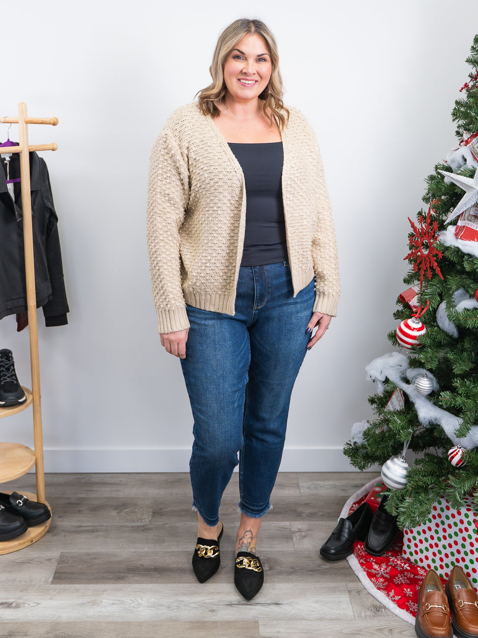 Plus size clearance gold cardigan