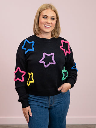 *FINAL SALE* Star Light Sweater | Black