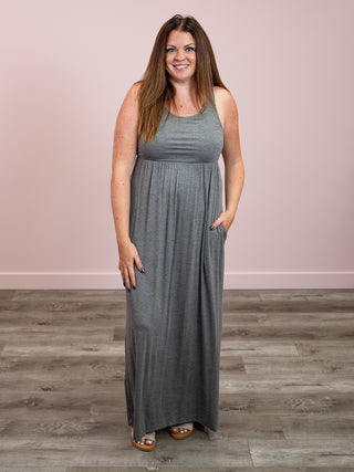 April Racerback Maxi | Charcoal