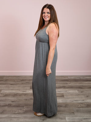 April Racerback Maxi | Charcoal