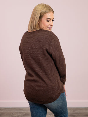 Lottie Basic Sweater | Mahogany