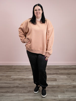 *NEW* Be Yourself Oversized Sweatshirt | Dusty Pink