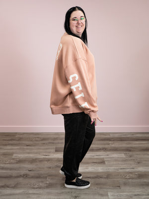 *NEW* Be Yourself Oversized Sweatshirt | Dusty Pink