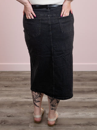 DEX | With Or Without You Denim Skirt | Black