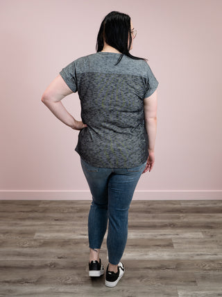 *FINAL SALE* Pack A Picnic Short Sleeve Top | Charcoal