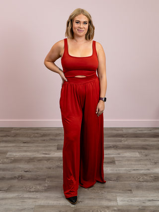 Nadia Tank Jumpsuit | Burnt Orange