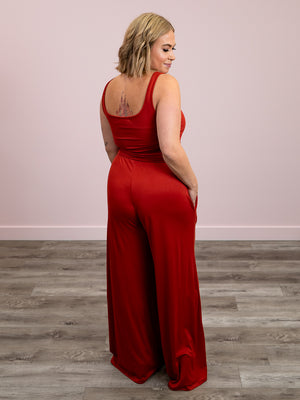 *NEW* Nadia Tank Jumpsuit | Burnt Orange