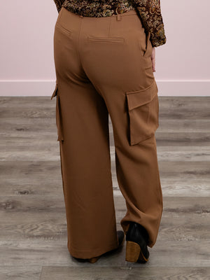 *NEW* DEX | Catriona Wide Leg Cargo Trouser | Glazed Ginger