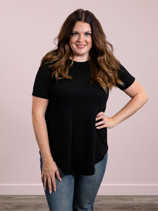 Sally Short Sleeve Top | Black