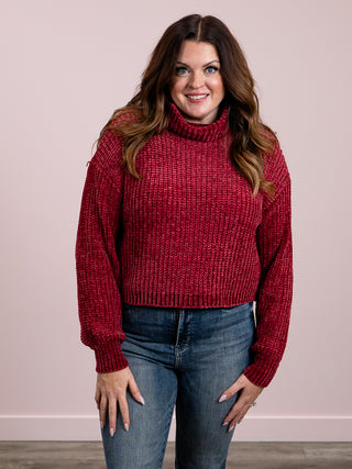 *FINAL SALE* Lindy Turtleneck Sweater | Cabernet