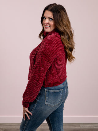 *FINAL SALE* Lindy Turtleneck Sweater | Cabernet