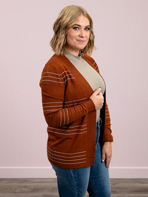 *NEW* Lainey Striped Cardigan | Brown