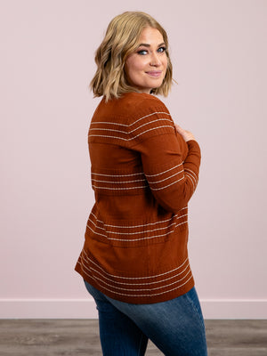 *NEW* Lainey Striped Cardigan | Brown