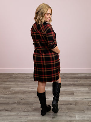 *NEW* DEX | Coal Miners Daughter Shirt Dress | Golden Rust Plaid