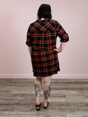 *NEW* DEX | Coal Miners Daughter Shirt Dress | Golden Rust Plaid