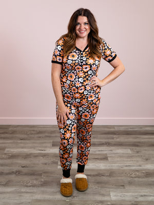 *NEW* Shirley Matching Set | Tee & Joggers | Boho Pumpkin Floral