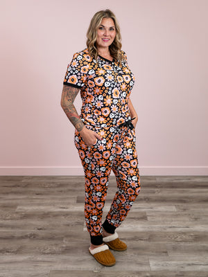 *NEW* Shirley Matching Set | Tee & Joggers | Boho Pumpkin Floral