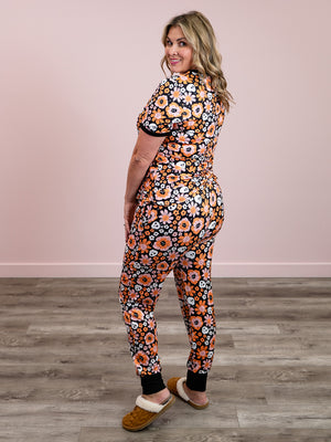 *NEW* Shirley Matching Set | Tee & Joggers | Boho Pumpkin Floral