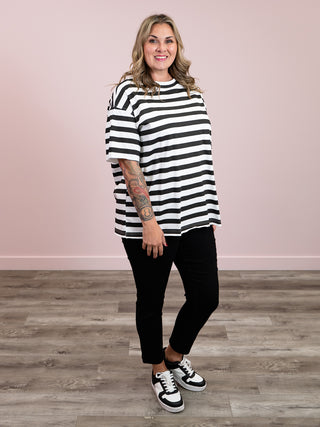 Ampersand | Boyfriend Tee | Seeing Stripes