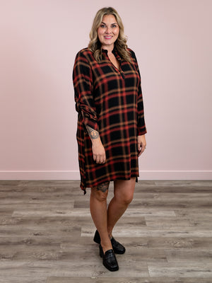 *NEW* DEX | Coal Miners Daughter Shirt Dress | Golden Rust Plaid