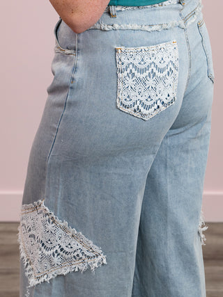 Sweet Autumn Crochet Jeans | Denim