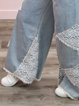 Sweet Autumn Crochet Jeans | Denim