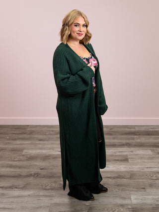 Fireside Cozy Cardigan | Real Green