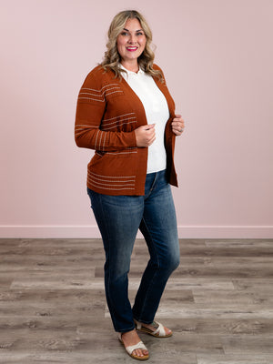 *NEW* Lainey Striped Cardigan | Brown