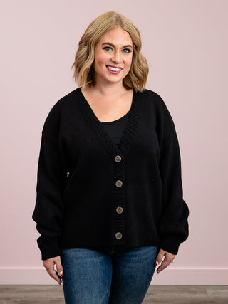 Better Half Boyfriend Cardigan | Black