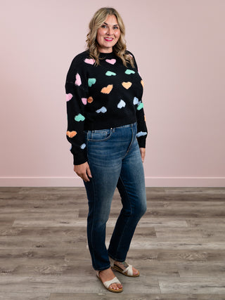 Feel The Love Sweater | Black