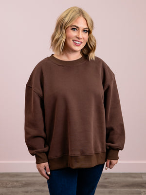 *NEW* Be Yourself Oversized Sweatshirt | Brown