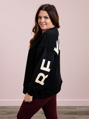 *NEW* Be Yourself Oversized Sweatshirt | Black