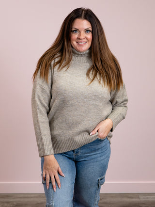 *FINAL SALE* Ella Dolman Turtleneck Sweater | Mocha