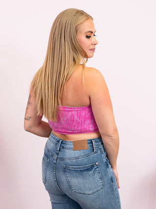 *FINAL SALE* Rayen Ribbed Tube Top | Hot Pink