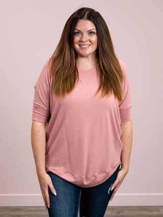 Melissa SHORT Sleeve Sweatshirt | Dusty Mauve