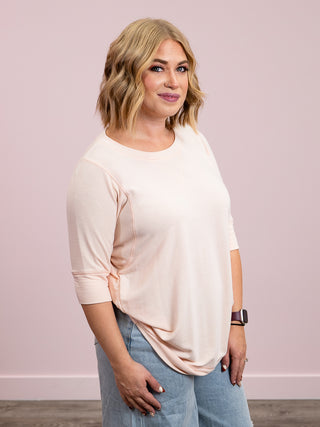 Melissa SHORT Sleeve Sweatshirt | Peach