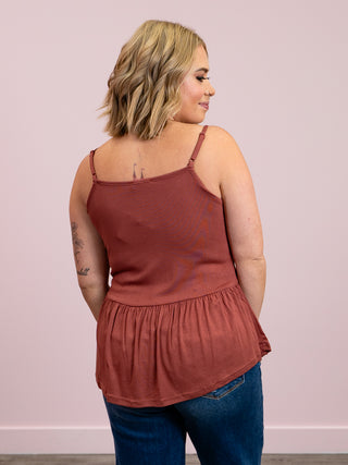 The Chill Babydoll Tank | Marsala