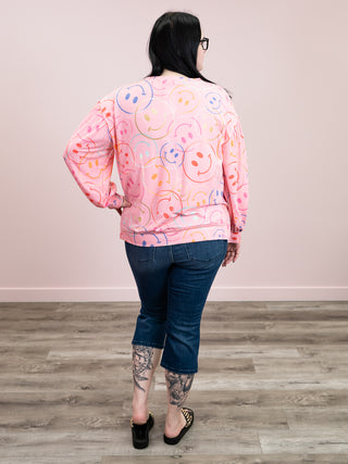 *NEW* Happy Days Bubble Sleeve Top | Pink