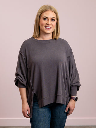 Minerva Oversized Long Sleeve | Dark Cocoa