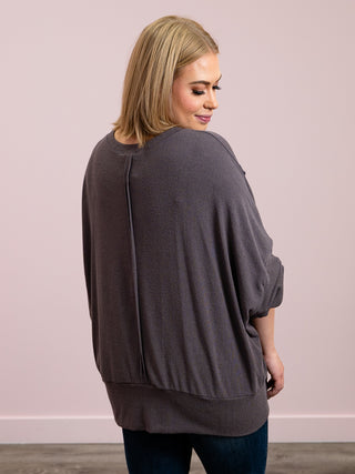 Minerva Oversized Long Sleeve | Dark Cocoa