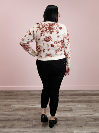 *FINAL SALE* Barbara Floral Sweater | Cream & Rose