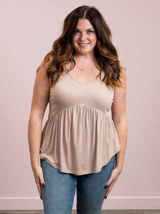 The Chill Babydoll Tank | Nude