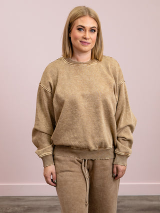 *FINAL SALE* Cheyenne Oversized Pullover | Deep Camel