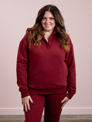 *NEW* Ampersand | Never Better Button Top | Wine