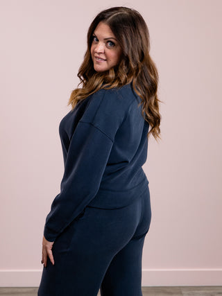 Second Skin | Lucie Super Soft Modal Pullover | Navy